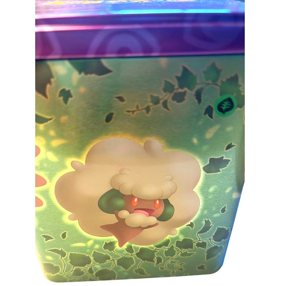 Empty-Pokemon TCG Stacking Tin Grass Type Decidueye Meganium Green Purple 2022
